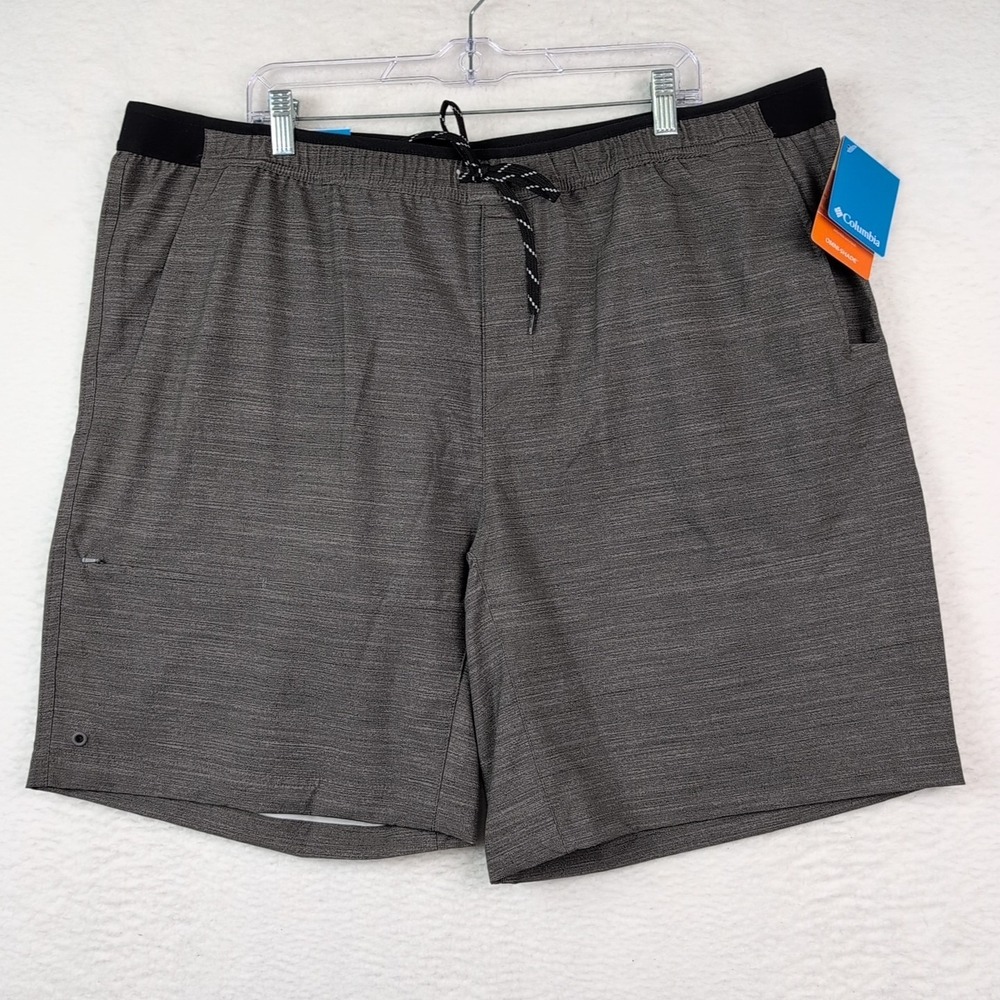 NWT Columbia Twisted Creek Shorts Men's 2XL Gray 9" UPF Omni Shade